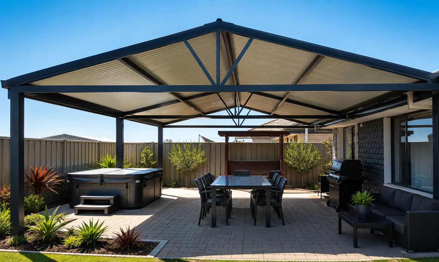 Gable Attached Colorbond patio