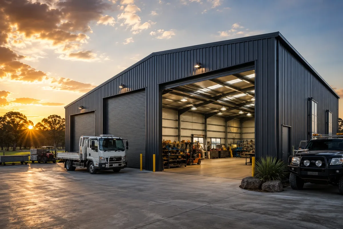 Commercial shed kit designed for Western Australian businesses