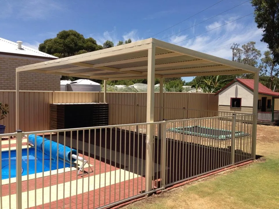 Flat Patio Beside A Pool