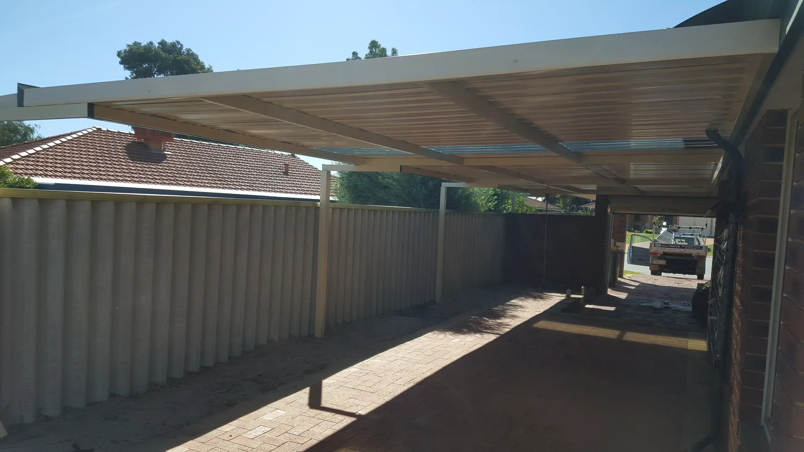 Flat Patio Over Side Access
