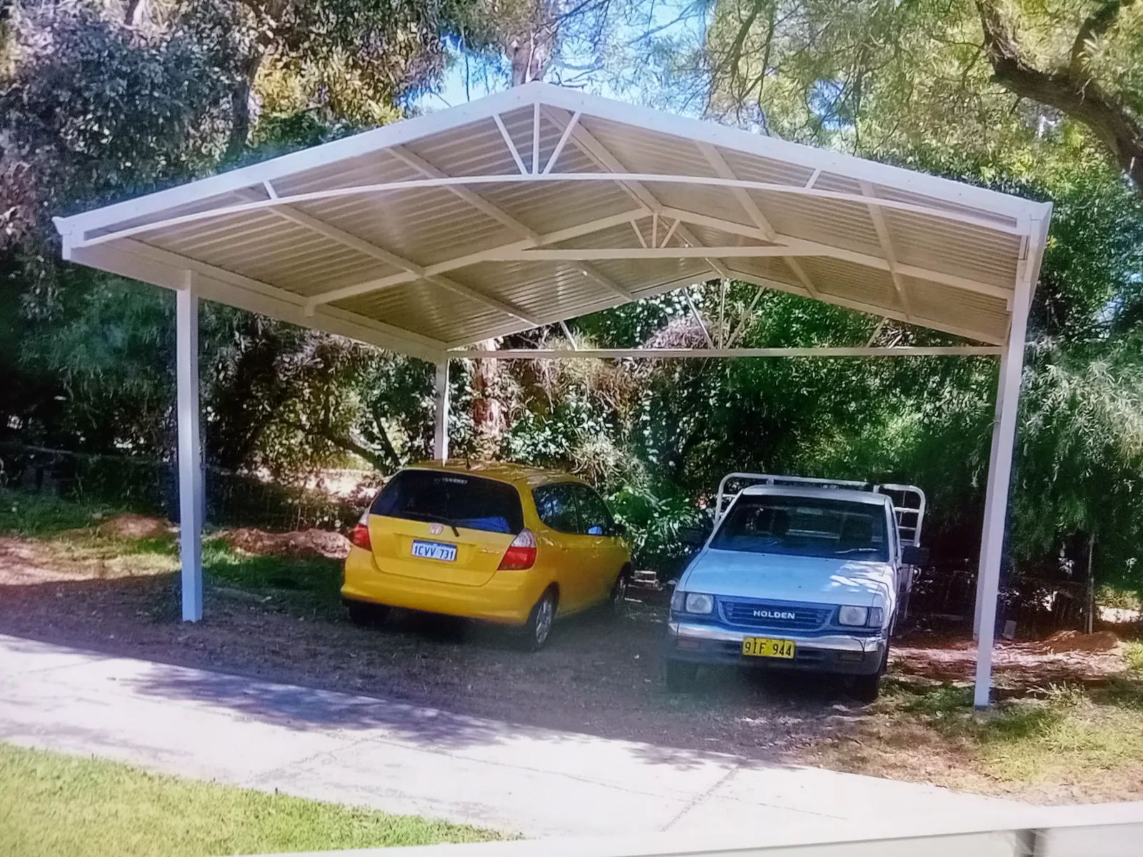 Freestanding Double Gable Carport