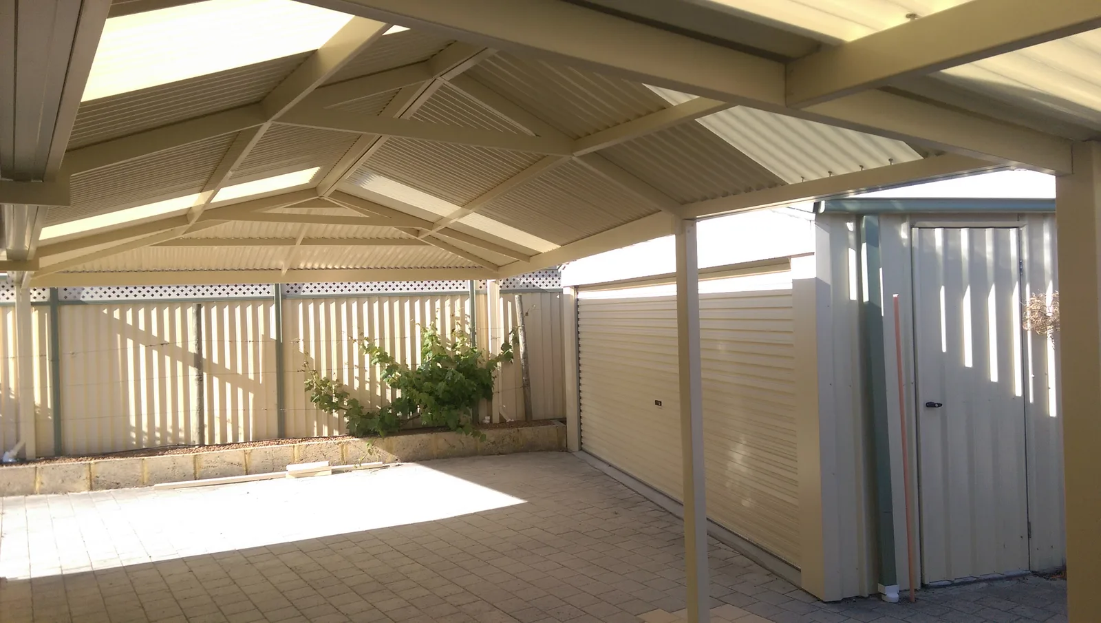 Gable Courtyard Patio With Skylights