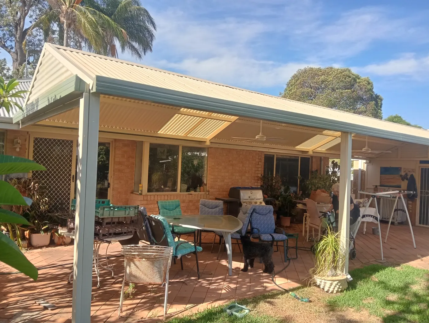 Gable Patio with Skylights
