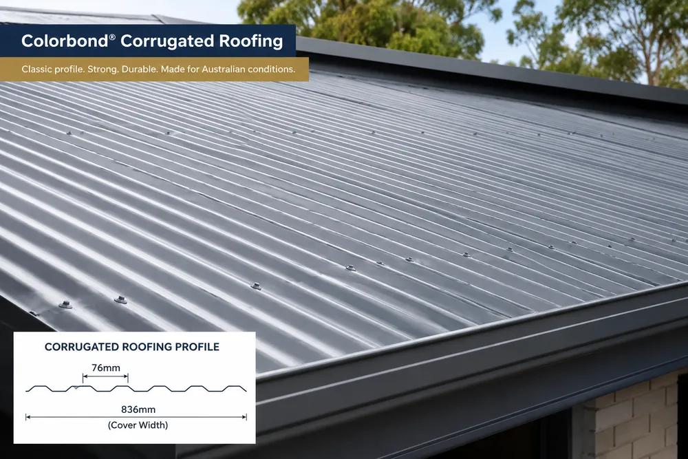 Corrugated roof profile